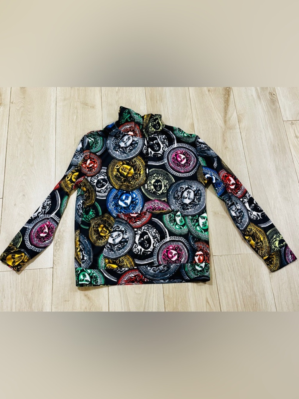 Baroque Gold Medusa Print Hoodie NWT Multicolor Streetwear